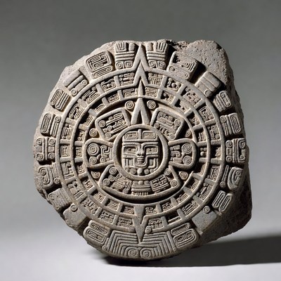Aztec Sun Stone Carving
