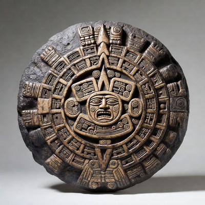 Aztec Sun Stone Carving
