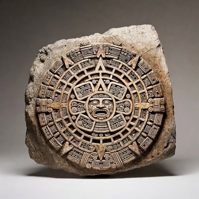 Aztec Sun Stone Carving