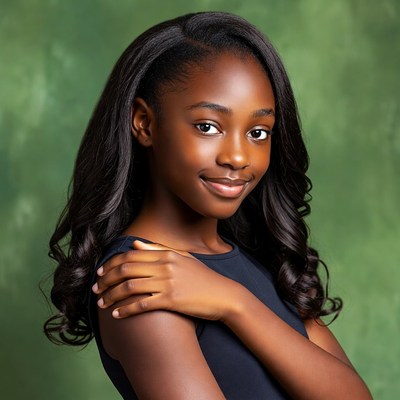 Smiling African-American girl portrait