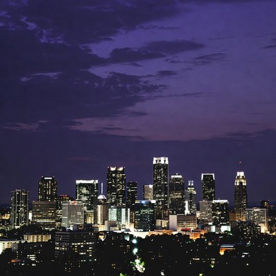 Atlanta skyline at night