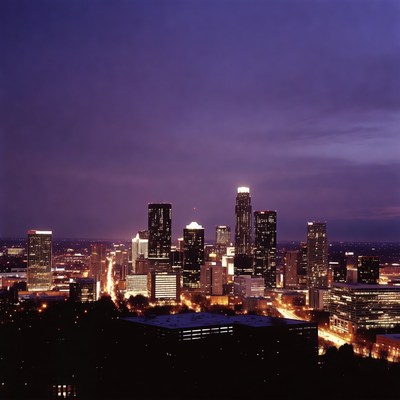 Atlanta skyline at night