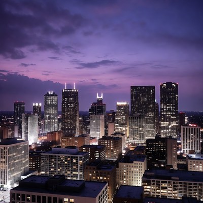 Nashville skyline at twilight