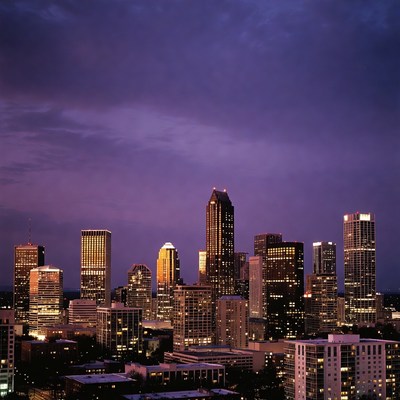 Atlanta skyline at dusk