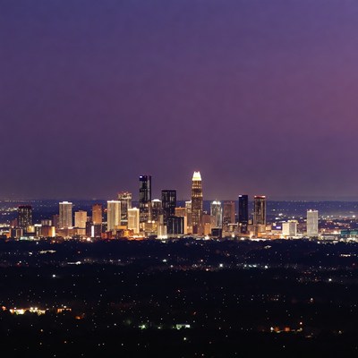 Charlotte Skyline at Twilight