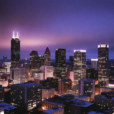 Atlanta skyline at night