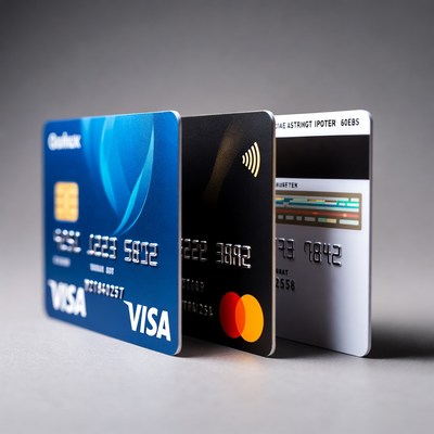 Three Credit Cards Side by Side