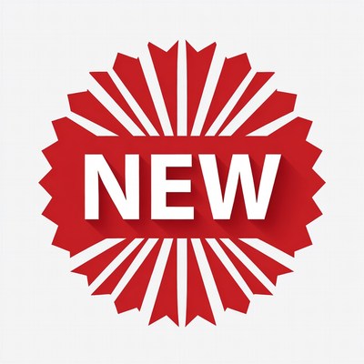 Red NEW Badge Illustration