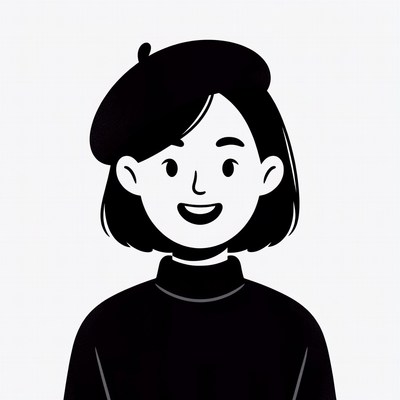 Smiling woman wearing beret