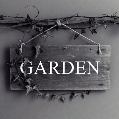 Ivy-Covered Garden Sign