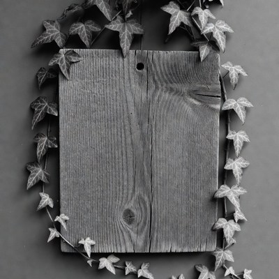 Ivy Wrapped Wooden Sign