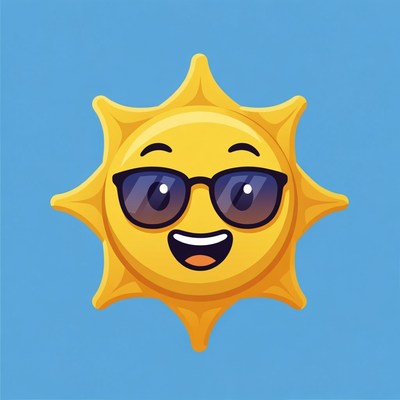 Smiling Sun with Sunglasses