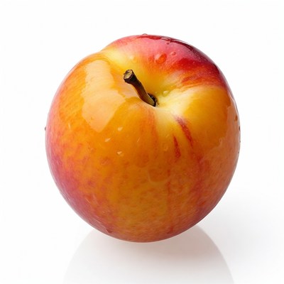 Fresh Red Apple with Water Droplets