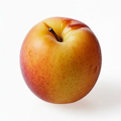 Fresh Red Golden Apple with Stem