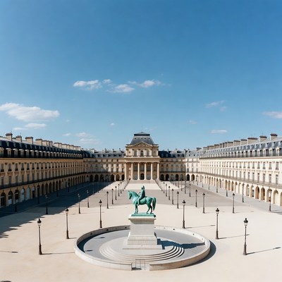 Equestrian Statue in Palace Courtyard