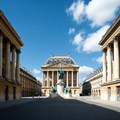Pantheon Paris Courtyard Statue