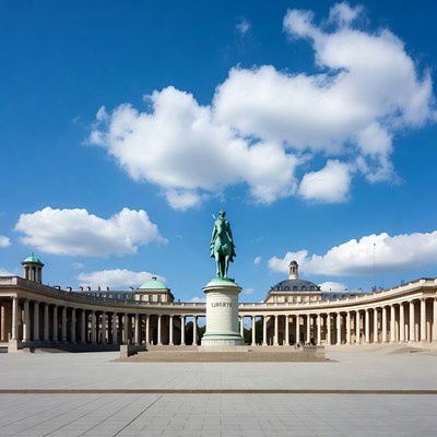 Equestrian Statue in Grand Courtyard