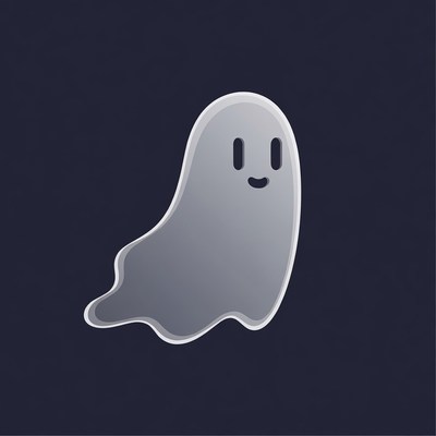 Cute Cartoon Ghost Illustration