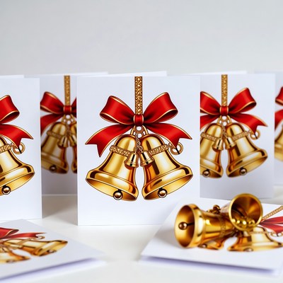 Christmas Bells on Greeting Cards