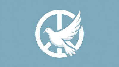 White Dove Peace Symbol Illustration