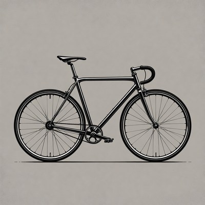 Black fixie bicycle silhouette