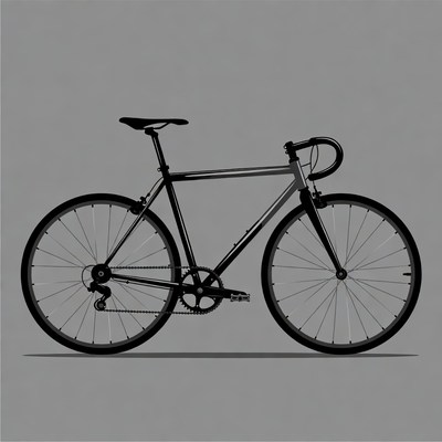 Black Silhouette Road Bike