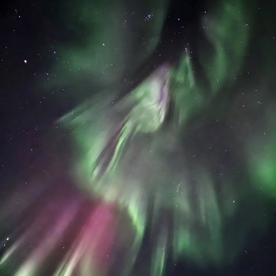 Vibrant Northern Lights Aurora Borealis