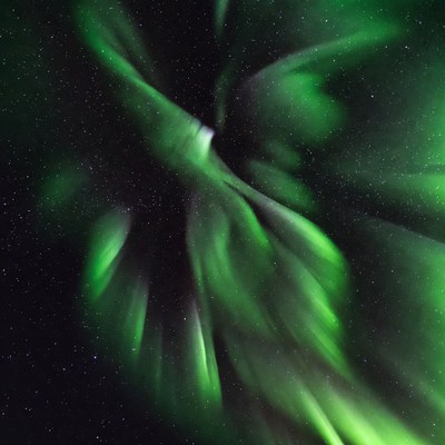 Vibrant Green Northern Lights Aurora