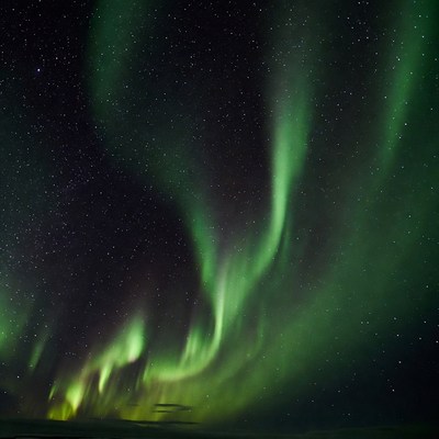Vibrant Northern Lights over Horizon