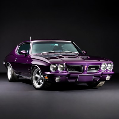 Purple Pontiac GTO Muscle Car