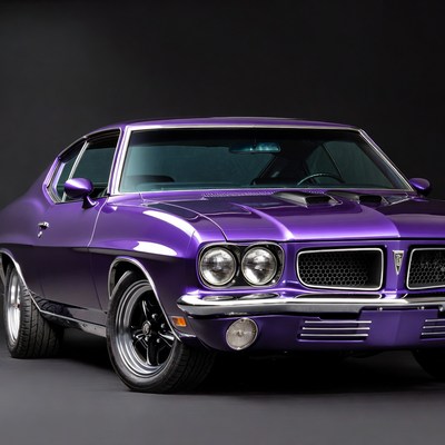 Purple Pontiac GTO Muscle Car