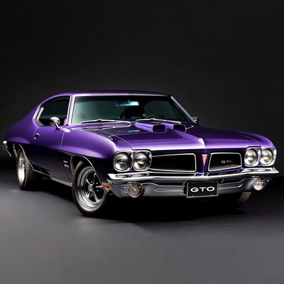 Purple Pontiac GTO Muscle Car