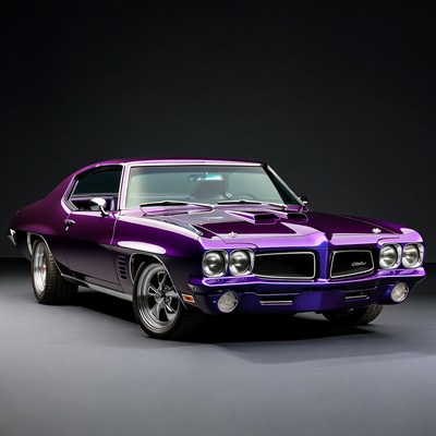 Purple Pontiac GTO Muscle Car