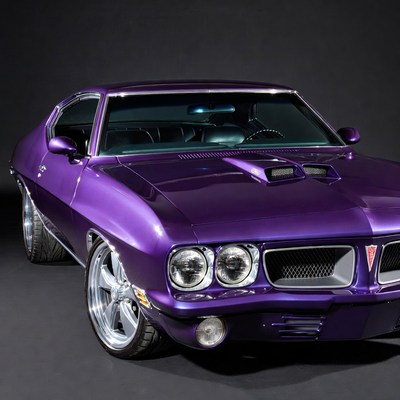 Purple Pontiac GTO Muscle Car