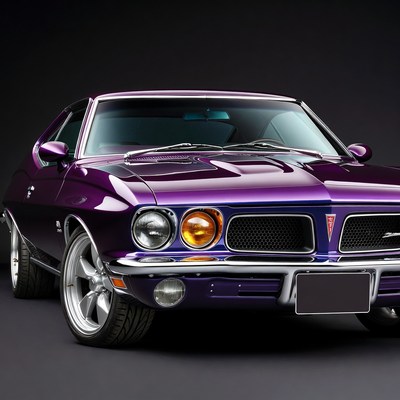Purple Pontiac GTO Muscle Car