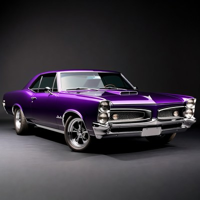 Purple 1967 Pontiac GTO Muscle Car