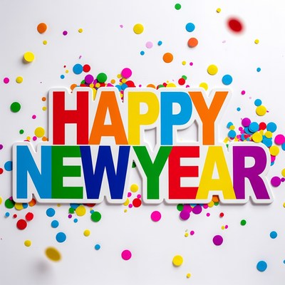 Happy New Year confetti