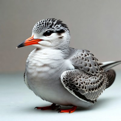 Cute Little Tern Chick Standing