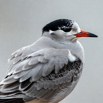 Gull-billed Tern with Orange Beak