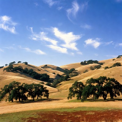 Golden Oak Hills Landscape