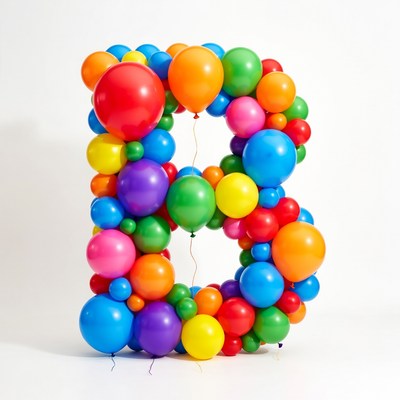 Colorful Balloon Letter B