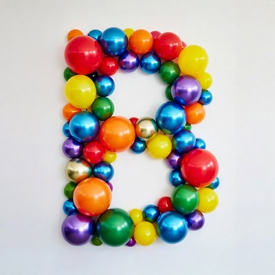Rainbow Balloon Letter B