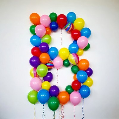 Colorful Balloon Letter B