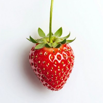 Fresh strawberry on white background