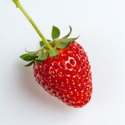 Fresh strawberry with stem