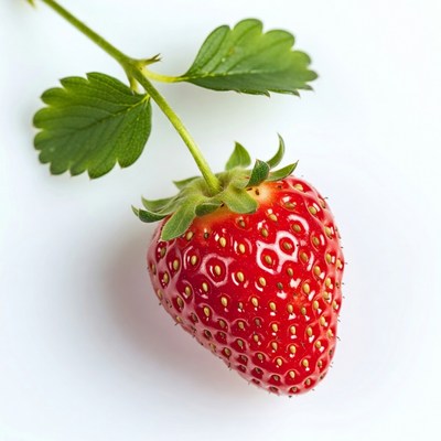 Fresh strawberry on white background
