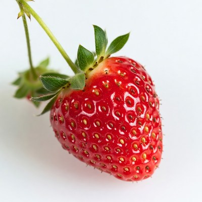 Fresh strawberry with stem