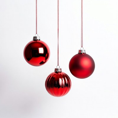 Red Christmas Ornaments Hanging