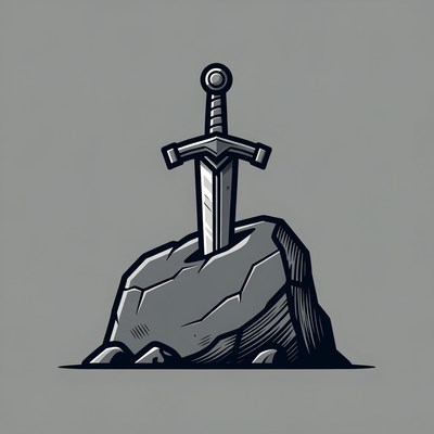 Sword in the Stone Illustration