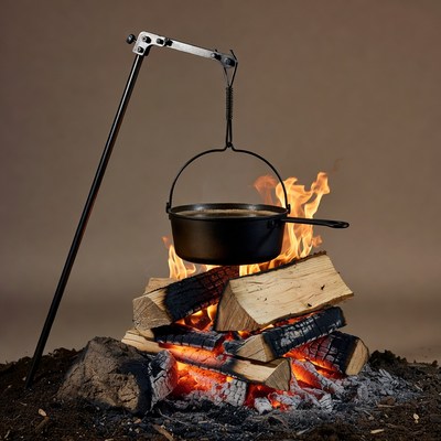 Campfire with Hanging Pot
